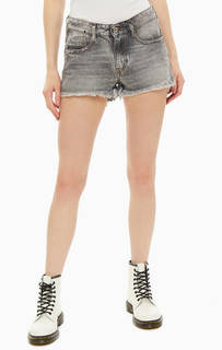 Короткие джинсовые шорты серого цвета Diesel