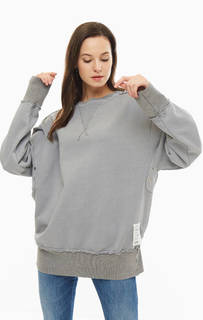 Свитшот оверсайз с вставкой из вискозы Diesel