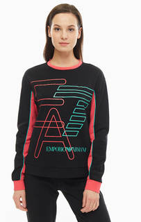 Хлопковый свитшот с ярким принтом EA7