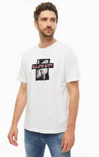 Хлопковая футболка с декоративной отделкой Diesel