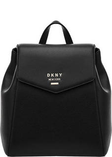 Рюкзак из зерненой кожи с откидным клапаном Dkny