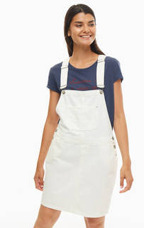 Белое платье-сарафан с потертостями Mustang