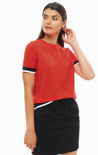 Джемпер красного цвета с короткими рукавами Only