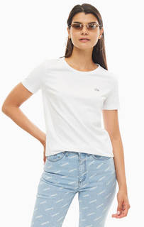 Базовая футболка из хлопка белого цвета Lacoste