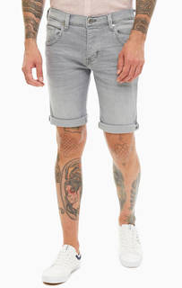 Джинсовые шорты с заломами и потертостями Mustang