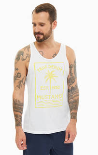 Хлопковая майка с принтом Mustang