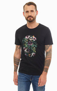 Хлопковая футболка с декоративной вышивкой Jack & Jones