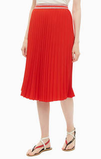 Красная плиссированная юбка на резинке Kocca