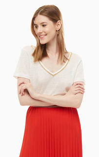 Льняная футболка с вырезом на спине Kocca