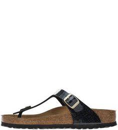 Лаковые сланцы с животным принтом Birkenstock