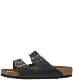 Шлепанцы черного цвета из нубука Birkenstock