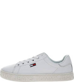 Белые кеды из натуральной кожи Tommy Jeans