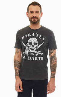 Хлопковая футболка с контрастным принтом MC2 Saint Barth
