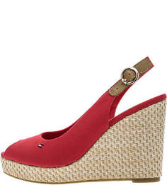 Красные босоножки на танкетке Tommy Hilfiger