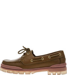 Коричневые топсайдеры из гладкой кожи Tommy Hilfiger