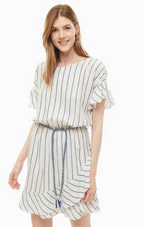 Платье в полоску с добавлением льна Kocca