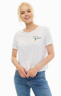 Белая футболка с ярким принтом Mavi