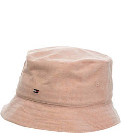 Хлопковая панама кораллового цвета Tommy Hilfiger