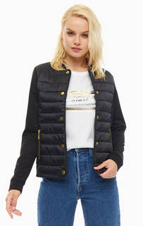 Черная куртка бомбер на кнопках Barbour