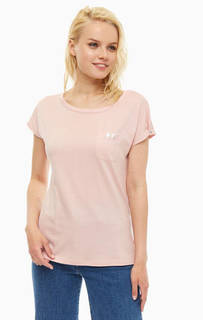 Розовая хлопковая футболка с карманом Barbour