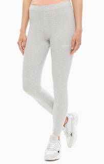 Серые хлопковые леггинсы в спортивном стиле Adidas Originals