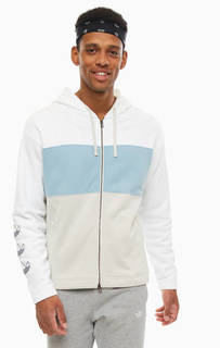 Трехцветная хлопковая толстовка на молнии Adidas Originals