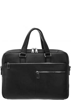 Кожаная сумка на молнии со съемным плечевым ремнем Sergio Belotti