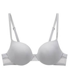 Бюстгальтер серого цвета с эффектом пуш-ап Calvin Klein