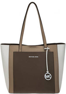 Вместительная кожаная сумка Gemma Michael Michael Kors