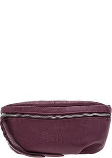 Фиолетовая поясная сумка из зерненой кожи Afina