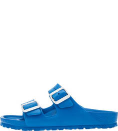 Синие шлепанцы с ремешками Birkenstock
