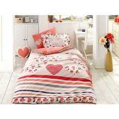 Комплект постельного белья Hobby home collection 1,5 сп, поплин, Bella, красный (1501000879)