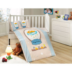 Комплект детского постельного белья Hobby home collection с одеялом поплин BAMBAM, голубое, 100% Хлопок