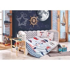 Комплект детского постельного белья Hobby home collection с одеялом поплин BABY SAILOR, синий, 100% Хлопок