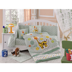 Комплект детского постельного белья Hobby home collection с одеялом поплин PUFFY, минт, 100% Хлопок