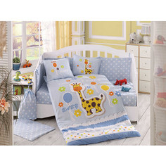 Комплект детского постельного белья Hobby home collection поплин PUFFY, голубое, 100% Хлопок