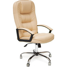 Кресло TetChair СН9944 хром, кож/зам, бежевый, 36-34