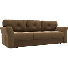 Диван еврокнижка АртМебель Манхеттен микровельвет коричневый