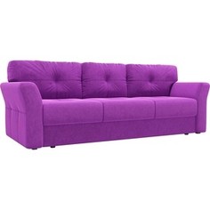 Диван еврокнижка АртМебель Манхеттен микровельвет фиолетовый
