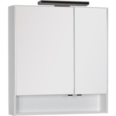 Зеркальный шкаф Aquanet Виго 80 с светильником, белый (183401, 181660)