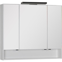 Зеркальный шкаф Aquanet Виго 100 с светильником, белый (183399, 181660)