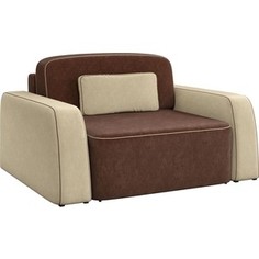 Кресло АртМебель Гермес микровельвет коричнево-бежевый