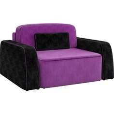 Кресло АртМебель Гермес микровельвет фиолетово-черный