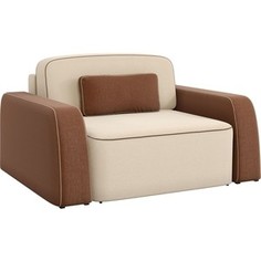 Кресло АртМебель Гермес рогожка бежево/коричневый