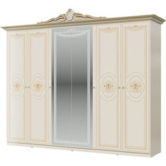 Шкаф 6-ти дверный Мэри Грация СГ-03 слоновая кость