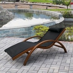 Шезлонг-лежак Afina garden Мальта AFM-503 black
