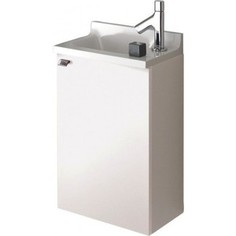 Тумба с раковиной Jacob Delafon Pop Laminar 40 белый блестящий лак (EB286-G1C, EB406-00)