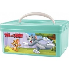 Коробка Бытпласт Универсальная С Ручкой И Аппликацией Том И Джерри 245х160х108 Мм (Зеленый)
