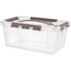 Ящик Бытпласт Эконова Для Хранения Универсальный С Замками И Ручкой Grand Box, 290х190х124мм, 4,2л