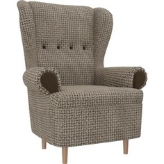 Кресло АртМебель Торин Корфу 03 подлокотники микровельвет коричневый